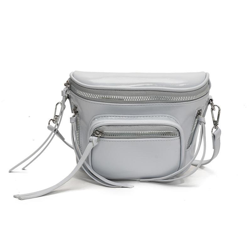 Personalized women's bag summer new trendy fanny pack versatile shoulder crossbody first layer cowhide bag soft leather saddle bag