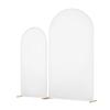 Arch Backdrop Stand, Set of 2, 2.2 m and 1.8 m, Stable Structure, Easy Assembly, Gold Metal Arch Backdrop Stand with Cover for Wedding, Birthday