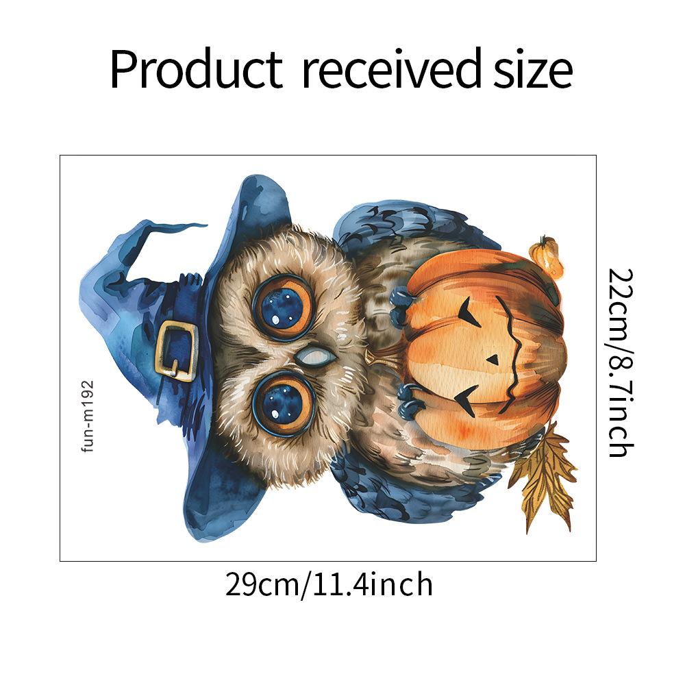 Halloween Cartoon Owl Pumpkin Bathroom Toilet Toilet Beautify Sticker