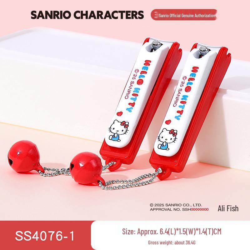 Sanrio Süße Spritzschutz-Flachkant-Nagelknipser für Mädchen - Maniküre-Werkzeug