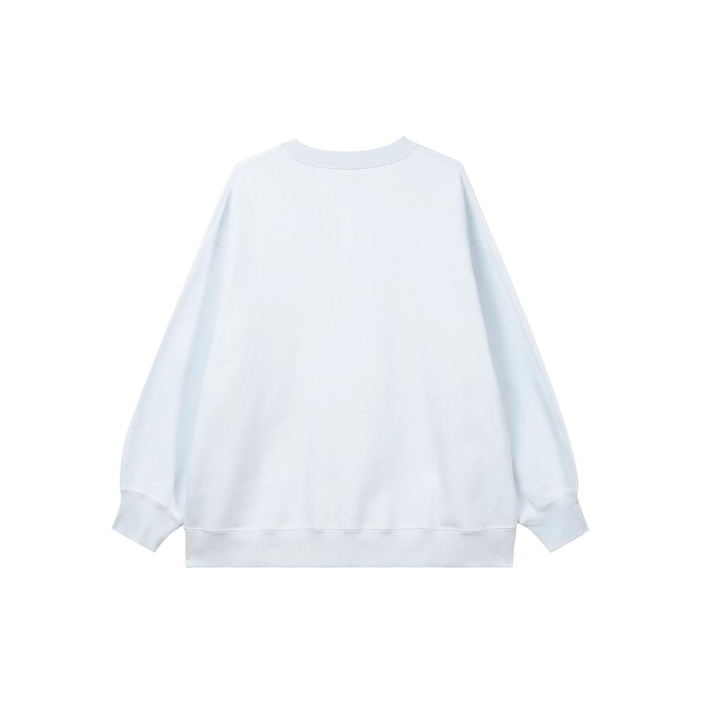 Jordan Fearless Letter Print Fleece-Lined Casual Loose Sweatshirt Women Tops Purple Blue FV4021-423