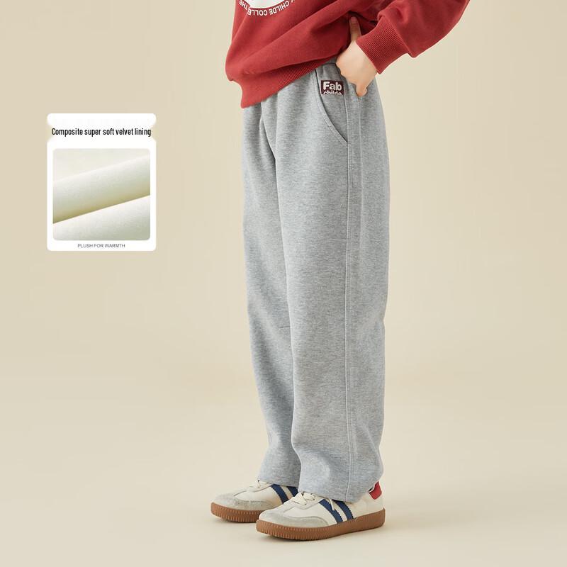 Boy s Winter Fleece-Lined Straight-Leg Casual Pants 110