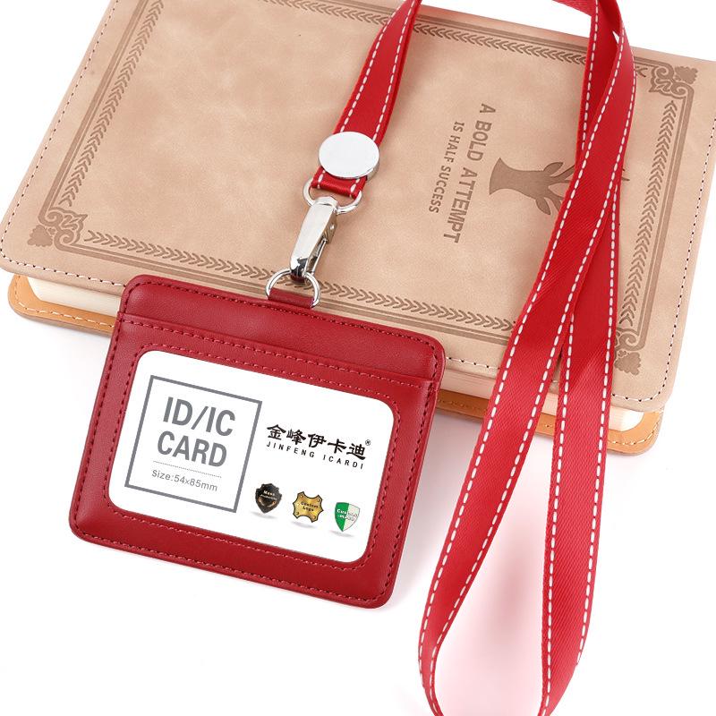 Γνήσιο Δερμάτινη Θήκη Ταυτότητας & Καρτών με Κορδόνι για Εργασία, Φοιτητές & Κάρτες Λεωφορείου