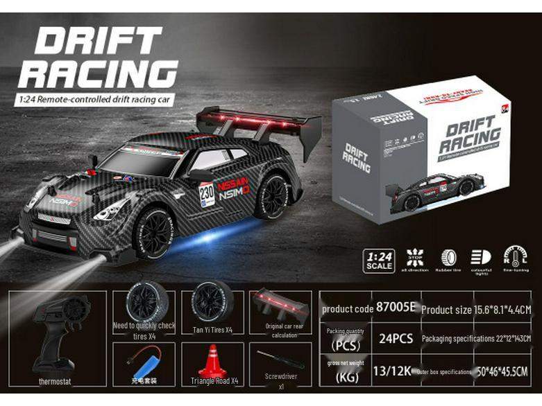 Four-Wheel Drive High-Speed Drift RC Car, Drop-Resistant, 2.4G Remote Controlled, Speed Control Toy.