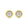 Earrings - LUXENTER - Zaja - 925 Sterling Silver - Zirconium - 18k Yellow Gold Finish