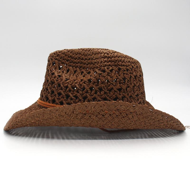 Summer Outdoor Sunscreen Straw Hat for Men and Women Couple Beach Hat Western Cowboy Hat Sun Hat Leisure Sun Hat