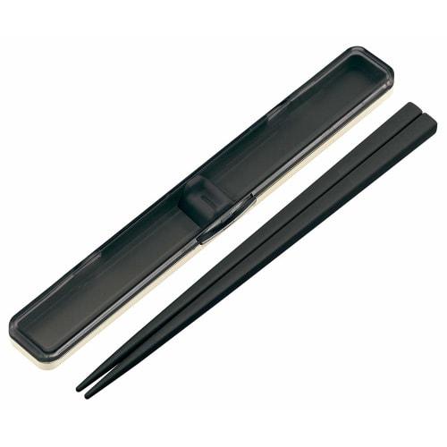 

Skater Chopsticks and Chopstick Case Set, 21cm, Silver Ion Ag+ Antibacterial, Retro French Style, Black, ABC45AG