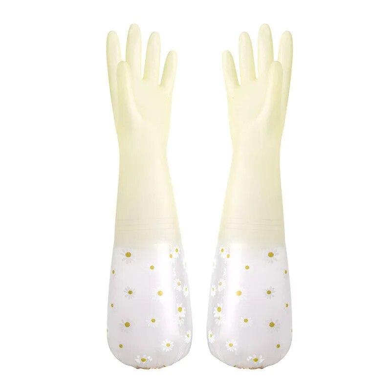 Wasserdichte Hausarbeits-Reinigungshandschuhe, Küchenreinigung, Latex, Haushalt, Geschirrspülen, Wäsche-Handschuhe, verschleißfeste Gummihandschuhe