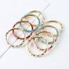 Colorful Flower Bangle Enamel Women's Hand Bracelet Fashion Vintage Cloisonne Bangle Ladies