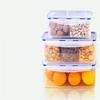 Caixa de Almoço Plástica Hermética Recipiente Alimentar Conservação Fresca Selado Quadrada para Micro-ondas
