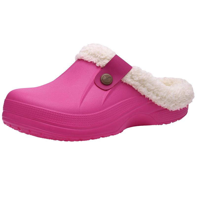 Fashion Kdmi Men's Slippers EVA Shoe Upper Cotton Slippers Classic Popular Clogs Waterproof Winter Soft Fuzzy Slippers For Men And Women