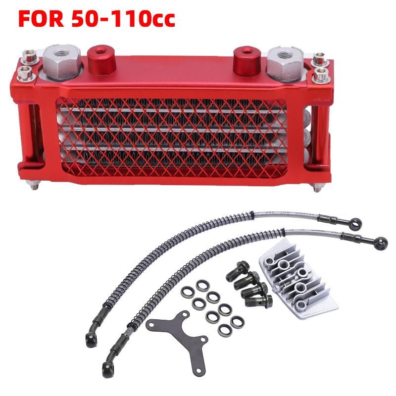 Motorcycle Oil Cooling Cooler Radiator Oil Cooler Set For 50 70 90 110 125 140cc Dirt Bike Monkey Bike DAX Pocket Bike ATV Motor
