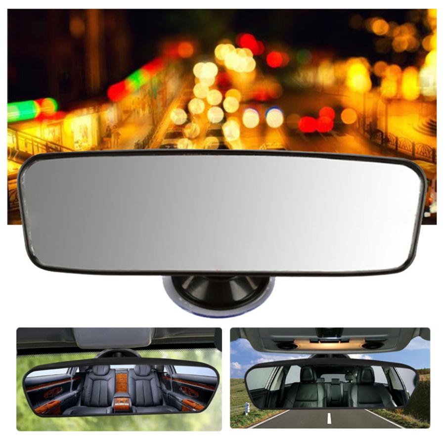 Universal Car Interior Wide Flat Interior Rear View Mirror With TPU Big Sucker