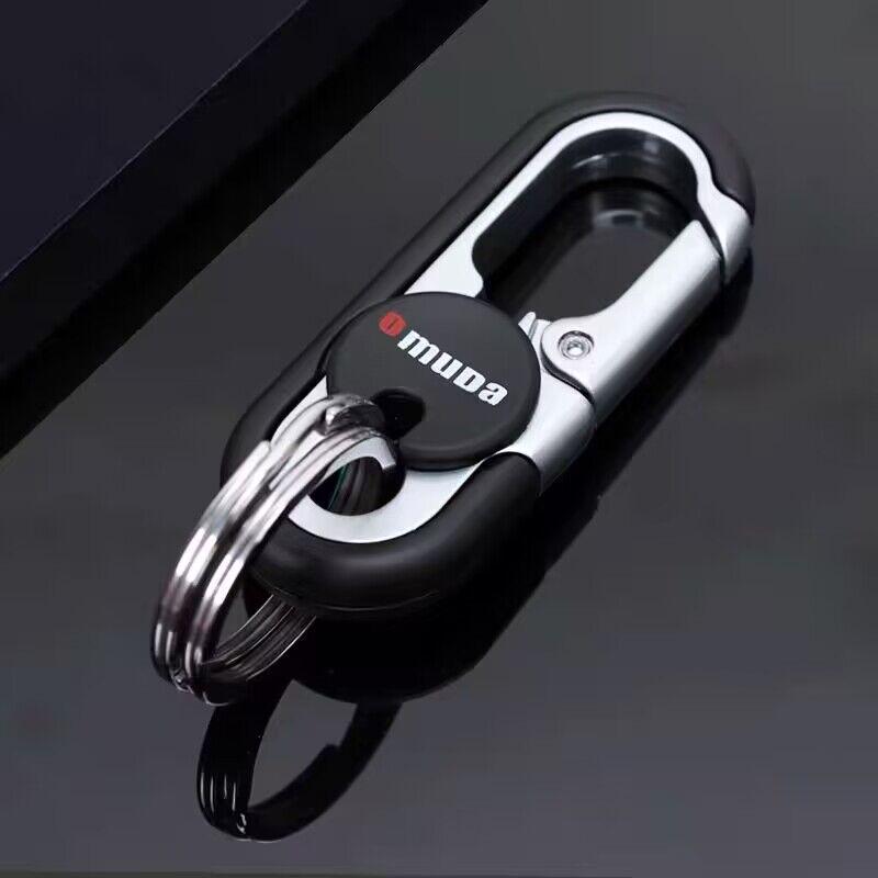 Omeida Pánská pevná kovová klíčenka s dvojitými kroužky