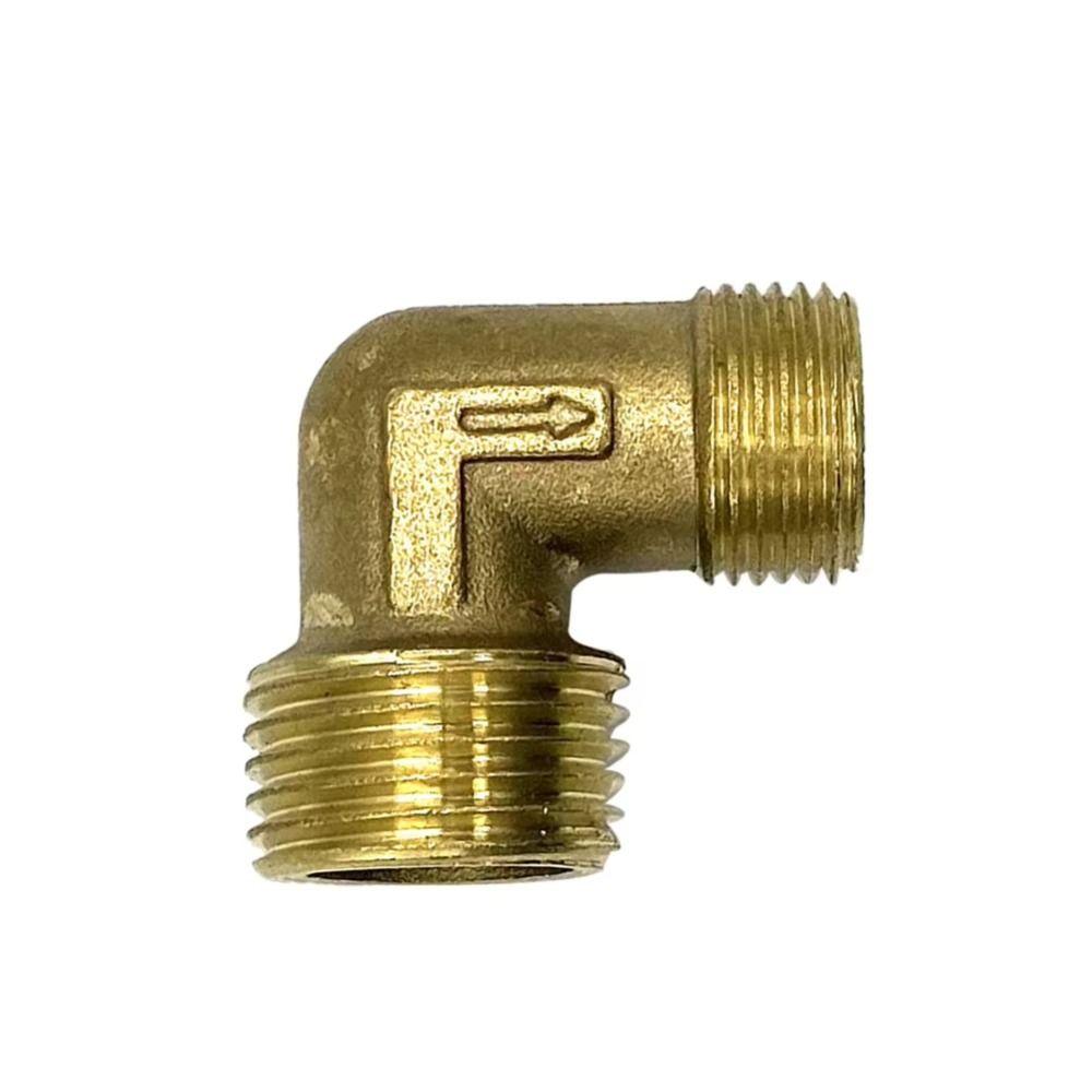 2Pcs 16.5mm 20.5mm Air Compressor Fittings Elbow Coupler Air Tools Parts Male Elbow Connector Male To Male Thread Brass