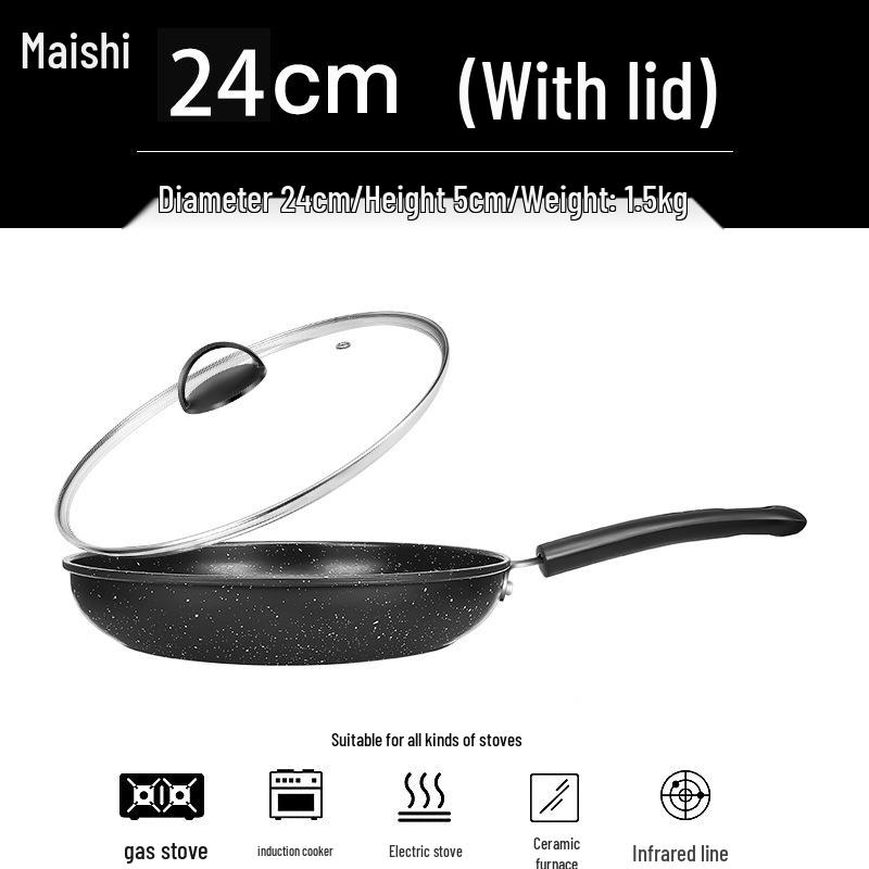 Maifan Stone Non-Stick Fry Pan for Eggs and Steak, Gas Stove & Induction Cooker Compatible, Crepe-Ready.