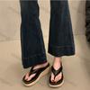 Women Shoes 2026 Summer New Fashion Comfortable Flip Flops Outdoor Height Increase Non Slip Wedge Sandals Women Beach Shoes