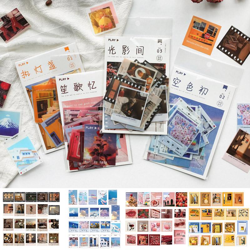 

Простота этикетки для альбома, наклейки «сделай сам», ПВХ, 40 шт./упак., наклейка для скрапбукинга, дневника, альбом, школьные принадлежности, наклейки