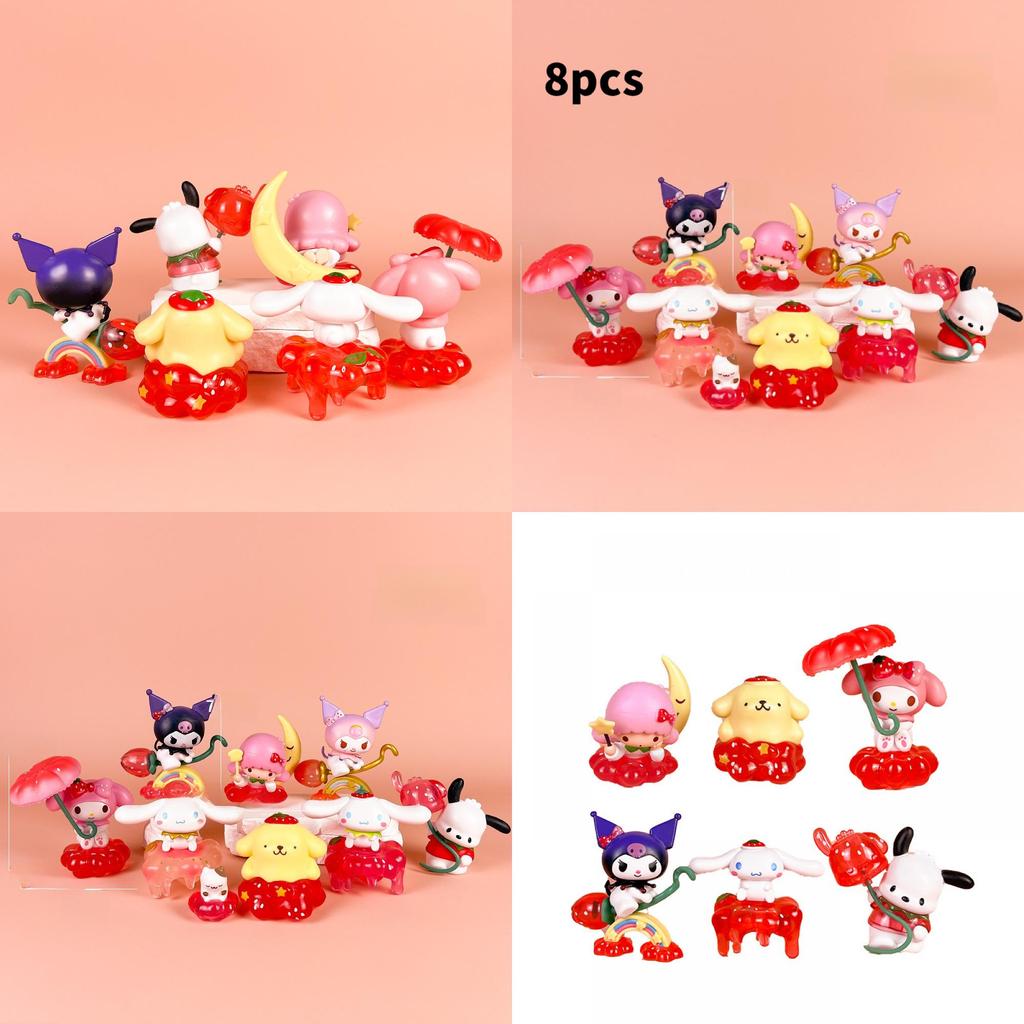 Strawberry Melody Pochacco Pvc Figure Set For Collectors And Anime Fans