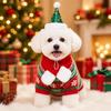 2Pcs/Set Winter Dog Scarf Collar Christmas Cat Scarf Hat Cute Pet Neck Warmer  for Puppy Kitten