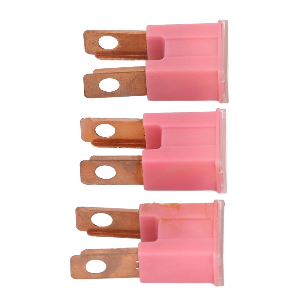 10Pcs Straight Male Terminal ABS Housing Brass Conductor FLM Slow Fusing Replacement for Automotive