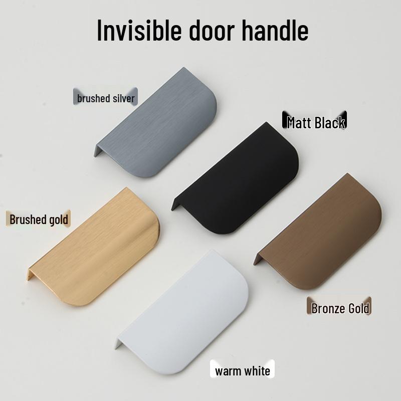 Modern Minimalist No-Drill Aluminum Cabinet Handle