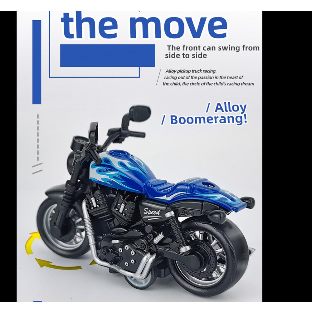 1/36 Alloy Motorcycle Model Decoration Locomotive Motorbike Toy Decor Simulation Racing Pull Back Car Children's Boy Toy Gift