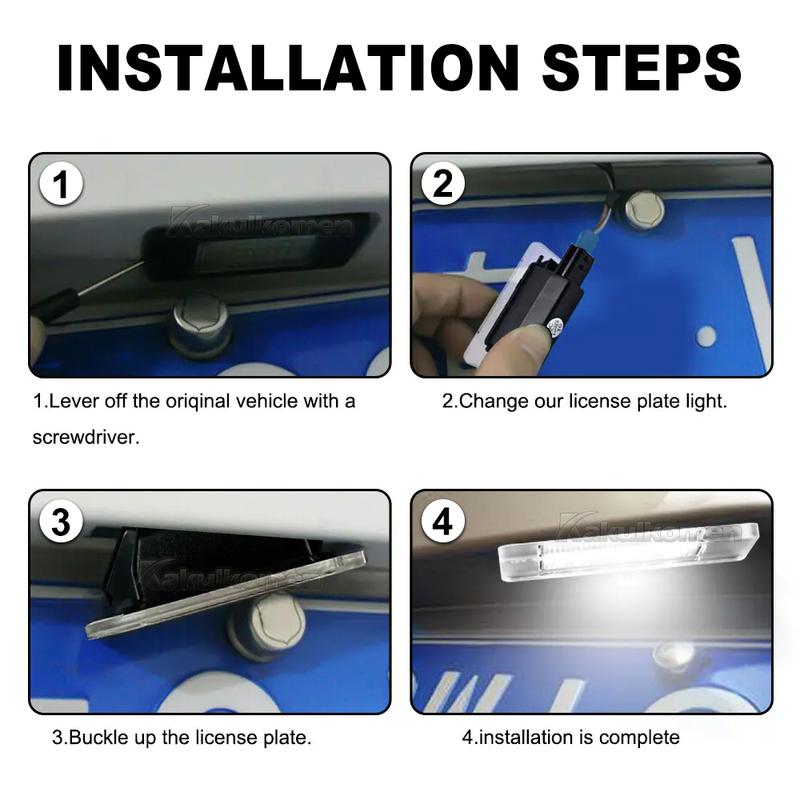 2Pcs Canbus LED License Number Plate Light Lamp For Nissan Serena C27 Altima Suzuki Landy Dacia Duster 265108990E