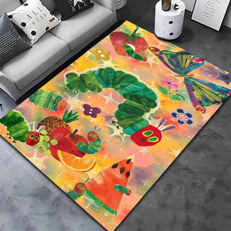 Very Hungry Caterpillar Carpet Rug for Living Room Bedroom Home Sofa Decoration,Kids play Nonslip Floor Mat