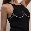 Body Jewelry Chest Bracket Bras Chain Body Chain Bra For Women Sexy for Rhinestone U-Shaped Bikini Chest Bracket Bra Cha
