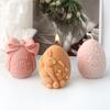 Aromatherapy Egg Silicone Candle Molds DIY 3D Mold Bow Rabbit Silicone Mold  for Easter Party