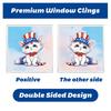 Yousheng 6Pcs Independence Day Static Stickers Easy to Apply Reusable Window Decals July 4th Indoor Outdoor Patriotic Decoration
