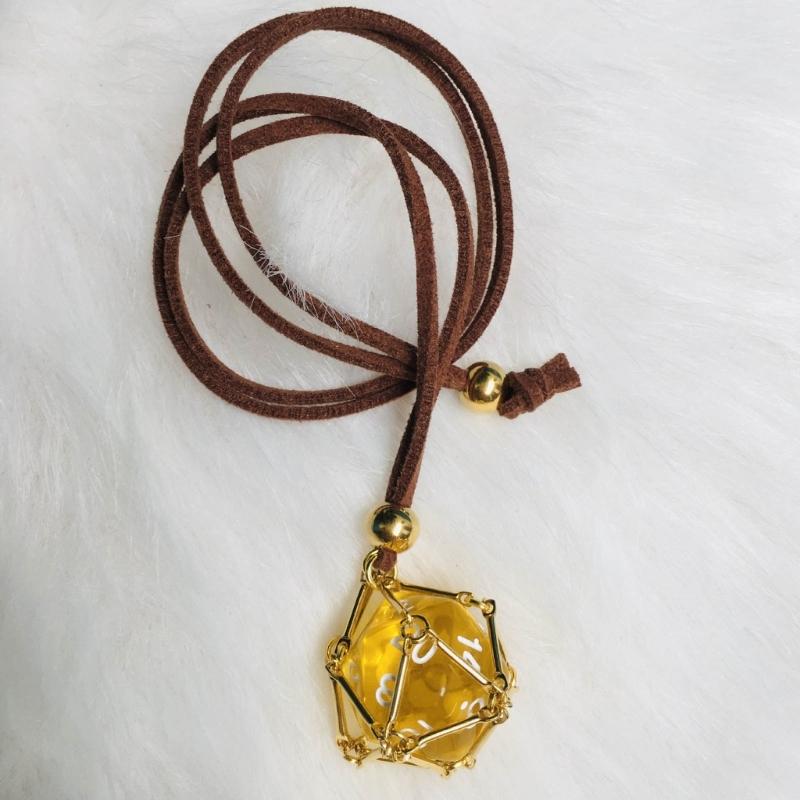 Trendy Cage Holder Necklace with Interchangeable Crystal Rope Pendant Fashionable Crystal Stone Accessory for Women