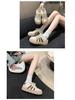 Women's 2025 Retro White Thick-Soled Sneakers: Stylish Height-Increasing Casual Sport Shoes for Summer & Autumn