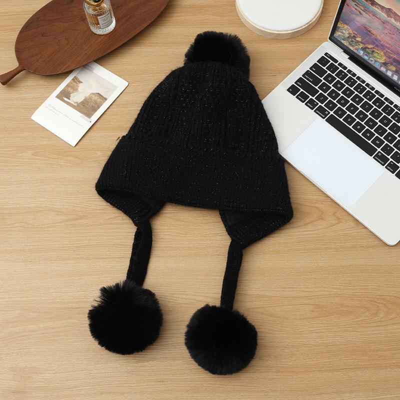 Autumn and Winter Hats for Women with Big Heads and Faces Small Bag Head Hats  Versatile and High End Warm Knitted Wool Hats