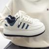 Damskie białe buty na grubej podeszwie, jesienne nowe buty w stylu uniwersyteckim, retro sportowe casualowe buty typu board, modne buty damskie