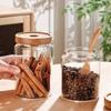 Acacia Wood Sealed Glass Jar for Tea, Coffee Beans, Food Storage, High Borosilicate, Food Grade