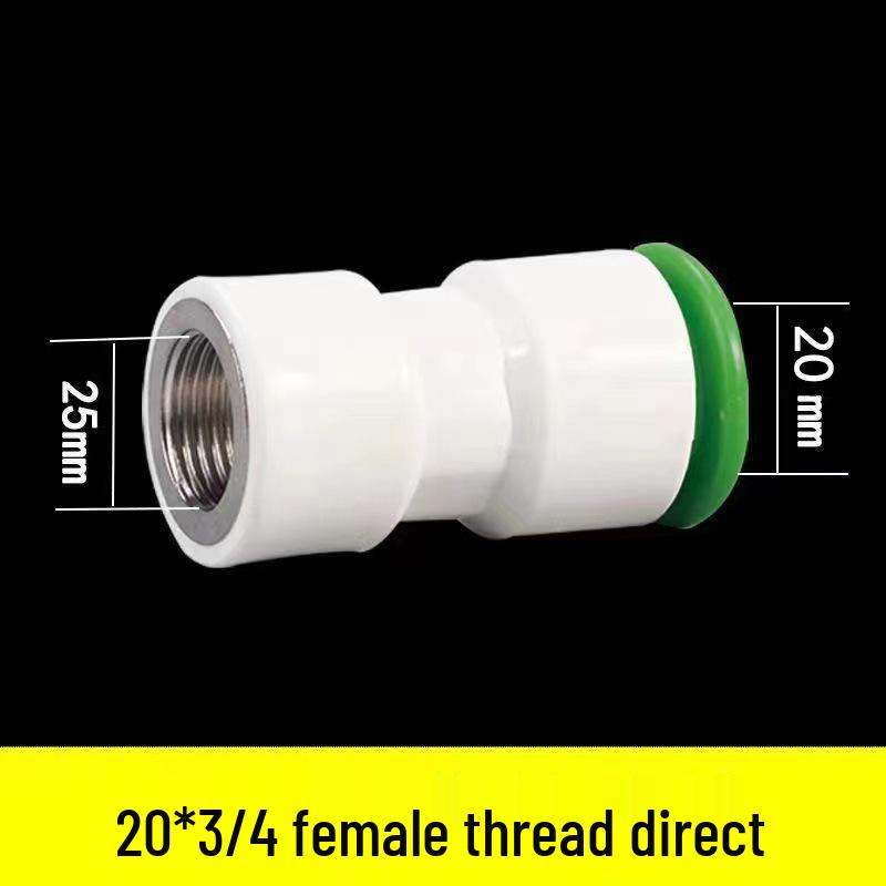 Quick Connect PPR Ball Valve PVC Elbow Tee, No Hot Melt, 4 Points/40 PE Water Pipe Fittings.