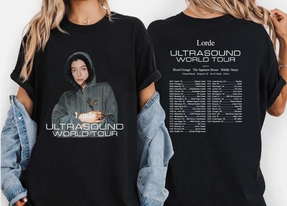 2 Sides Lorde Ultrasound Tour Merch 2025 Unisex Black S5XL TShirt SN201 Unisex T-Shirt XXXXL