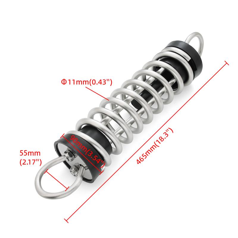 Stainless Steel Marine Springs Dock Line Mooring Spring Dock Mooring Springs Shock Absorbing Boat Mooring Springs Accessories
