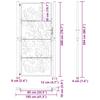 Garden Gate 100x200 Cm Weathering Steel Flame Design