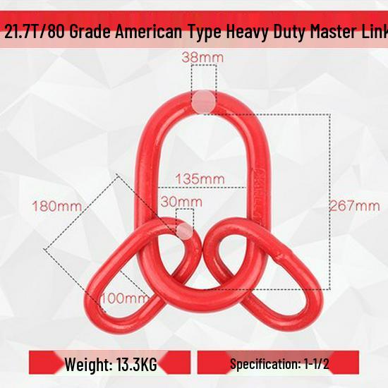 Heavy Duty Butterfly Buckle Double Ring Chain Connector Sling