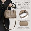 [imeetu] Schultertasche aus echtem Leder für Damen, 3-fach tragbar, Crossbody-Tasche, leicht, selbststehend, mit Ziernieten, weiches Rindsleder, schlicht