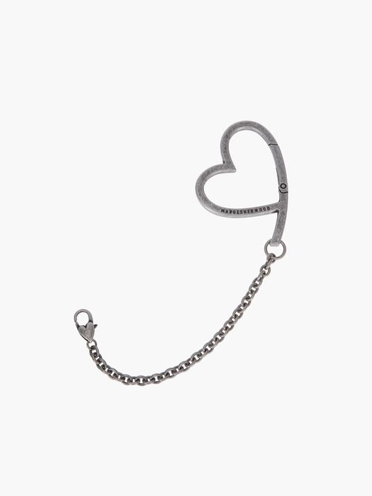 MARGESHERWOOD HEART CLIP KEYCHAIN_antiqued silver