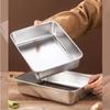 With Lid Square Plate Stainless Steel Commercial Dish Tray New Baking Dish  Kitchen Cooking Tools