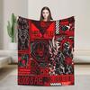 Coperta morbida e calda in peluche con simbolo rosso Art Ultrakill Gioco Sparatutto, Plaid per Divano e Sedia, Copriletto in Flanella