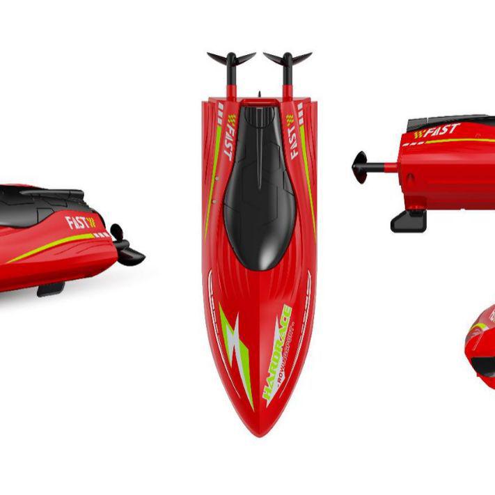 2.4G Remote Control Mini Stunt Speedboat with High-Brightness Lights - Children's Water Toy