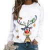 Simple and Fashionable Women's Clothing Round Neck Long Sleeve 3D Color Printing Summer Hooded Sweater