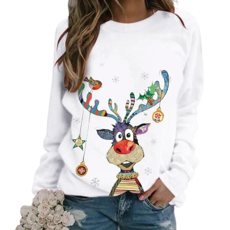 Simple and Fashionable Women's Clothing Round Neck Long Sleeve 3D Color Printing Summer Hooded Sweater