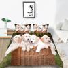 Animal Dog 3D Print A Dog Sleeping On Its Stomach Duvet Cover Design Lovely Pet Dog For Children Women Men Bedroom Decorations